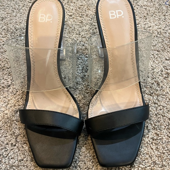 BP Black and Clear Women's Heels - Picture 1 of 5